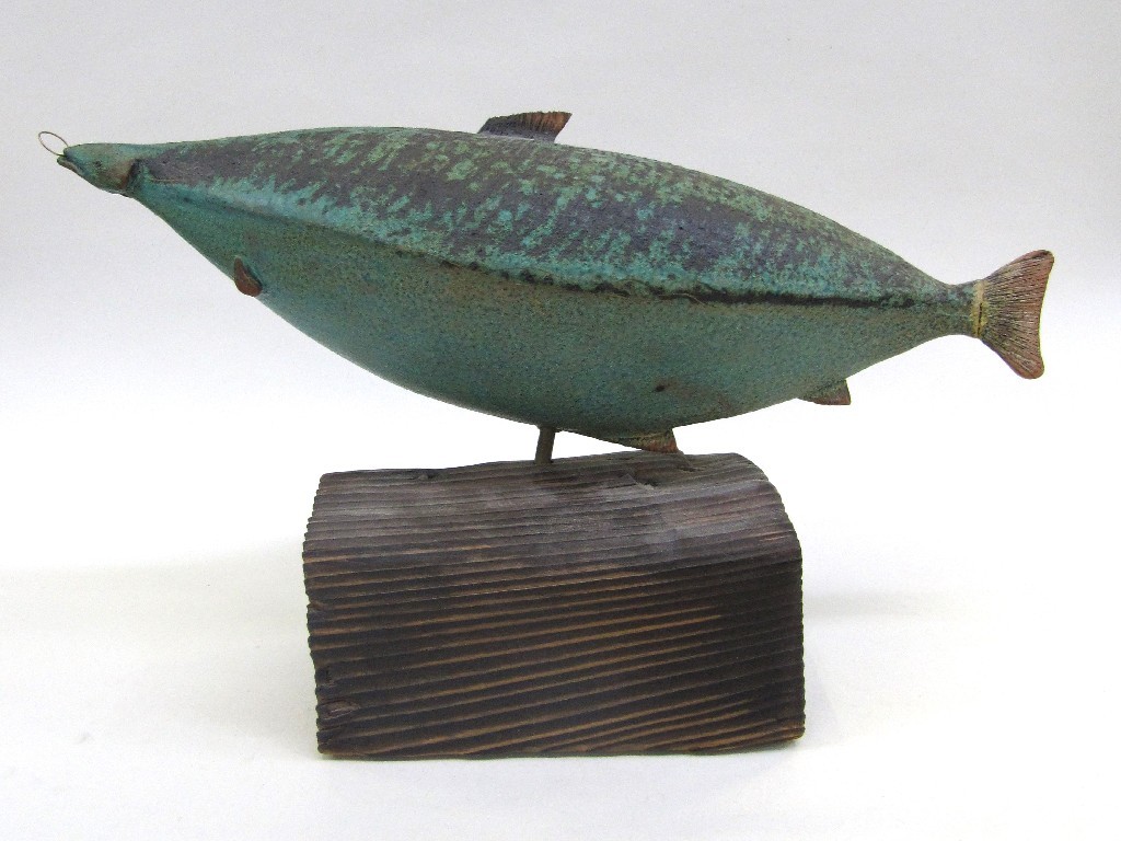 Appraisal: Ronnie Fulton Scottish studio pottery figure of a fish on