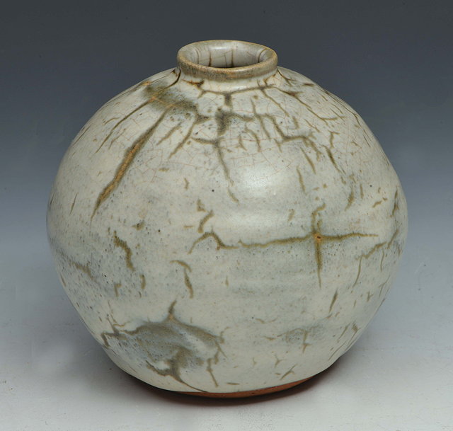 Appraisal: Katherine Pleydell Bouverie British - Vase thorn ash glazeimpressed potter's