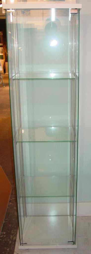 Appraisal: GLASS AND METAL TALL VITRINE h w d in Other