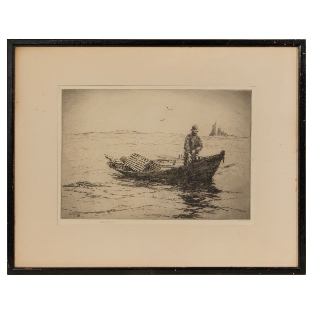 Appraisal: SEARS GALLAHER AMERICAN - MONHEGAN FISHERMAN ETCHINGUndated pencil signed lower