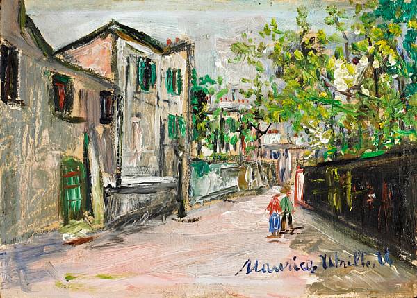 Appraisal: n a Maurice Utrillo French - Rue Saint Vincent Montmartre