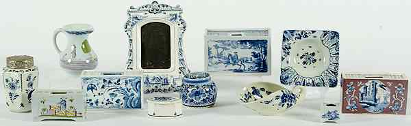 Appraisal: Delft Items American and Continental an assembled group of twelve