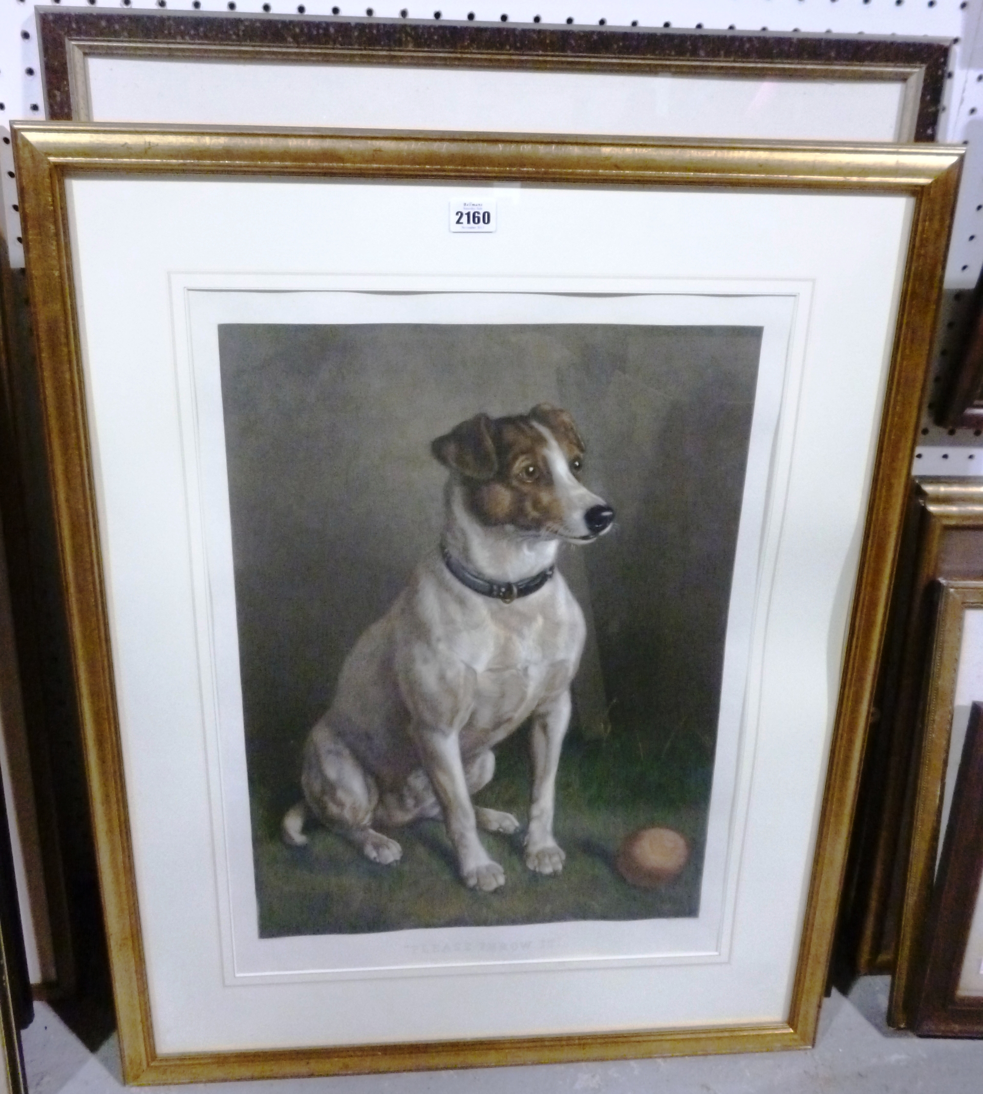 Appraisal: A group of seven assorted prints of dog subjects including