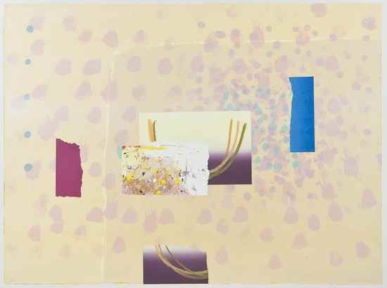 Appraisal: Alistair Grant - Untitled lithograph printed in colours with collage