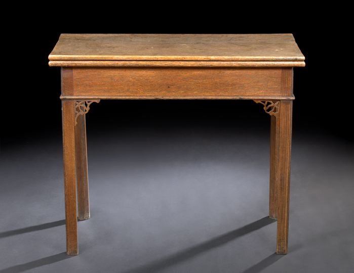 Appraisal: George III-Style Oak Games Table third quarter th century the