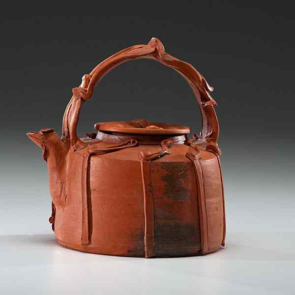 Appraisal: Betty Woodman USA Terra Sigillata Teapot Earthenware ht dia in