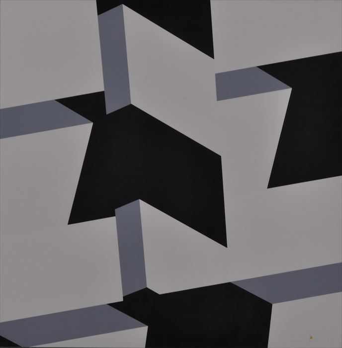 Appraisal: ALLAN D'ARCANGELO - WHITE BLACK AND GRAY BARS Serigraph in