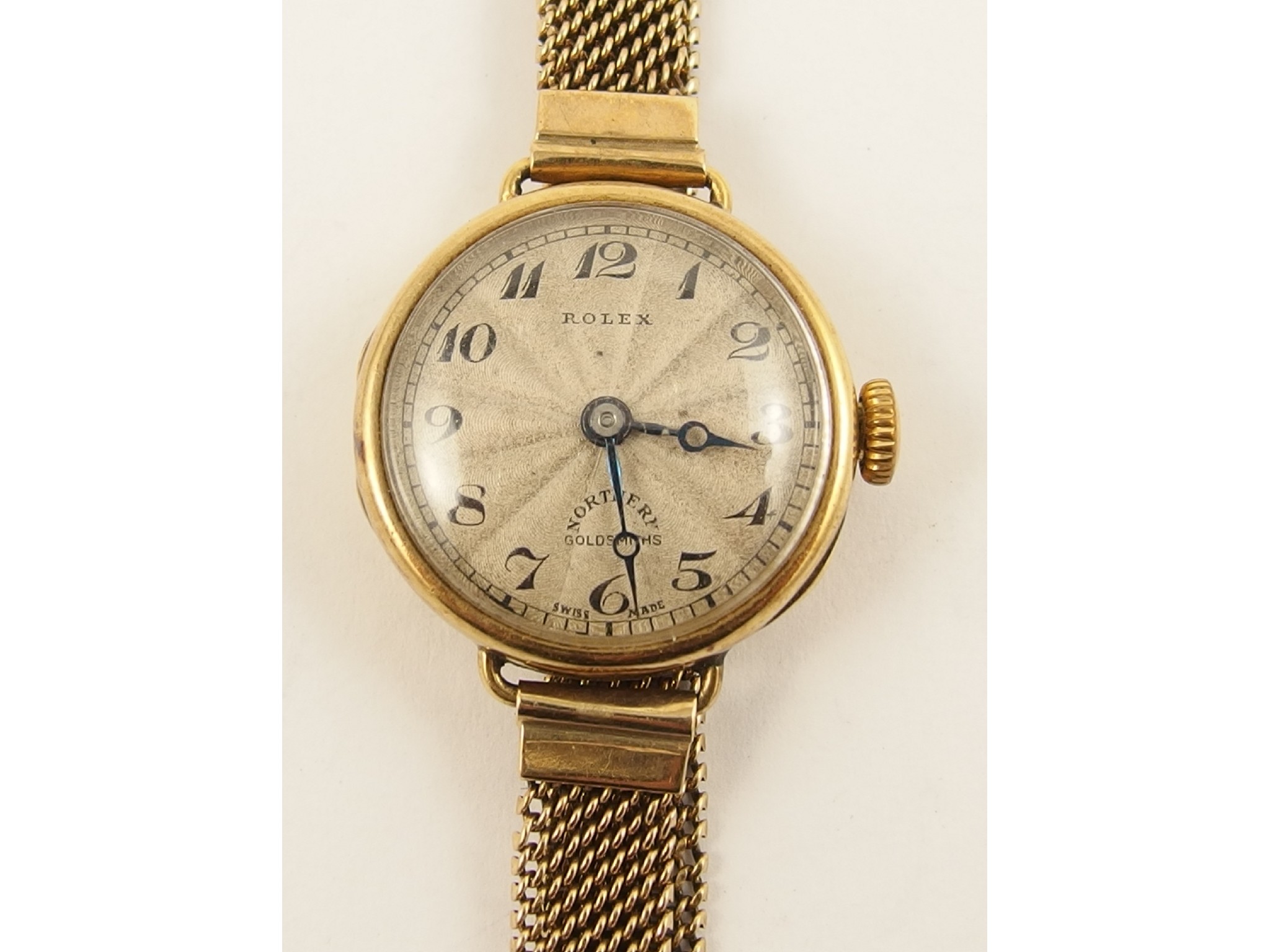 Appraisal: A ladies ct Rolex watch head with an attached ct