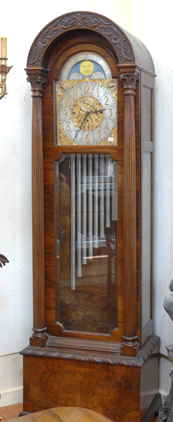 Appraisal: A SUBSTANTIAL GERMAN WALNUT LONGCASE CLOCK Lorenz Furtwangler Sohne Furtwangen