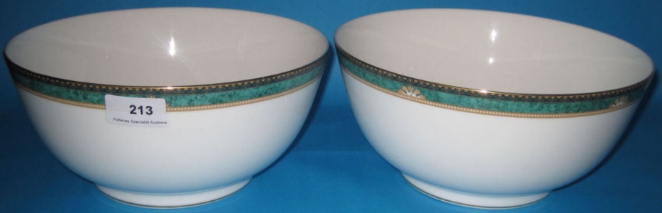 Appraisal: Two Large Wedgwood Lambourne Fruit Bowls Diameter cm