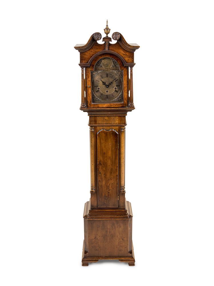 Appraisal: A George III Style Mahogany Grandmother Clock A George III