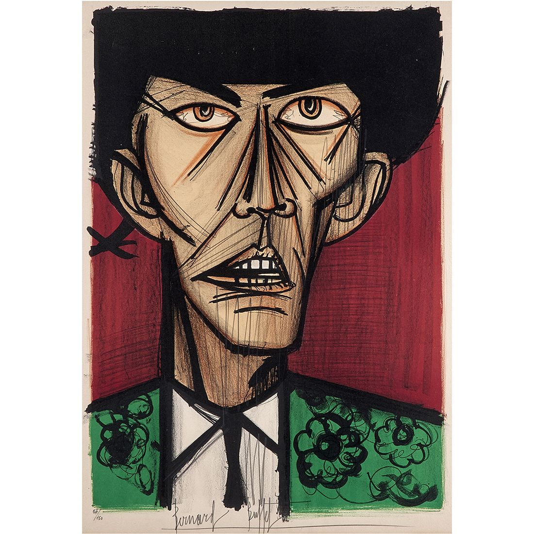 Appraisal: PRINT BERNARD BUFFET Bernard Buffet French - Torero lithograph in