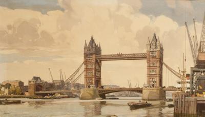 Appraisal: Leonard Russell Squirrell - Tower Bridge and the Pool of