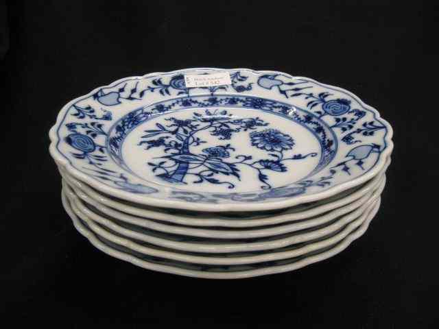 Appraisal: Meissen Blue Onion Porcelain Salad Plates '' excellent