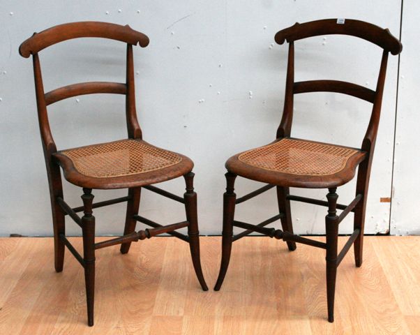 Appraisal: A pair of late th century Kauri pine and caned