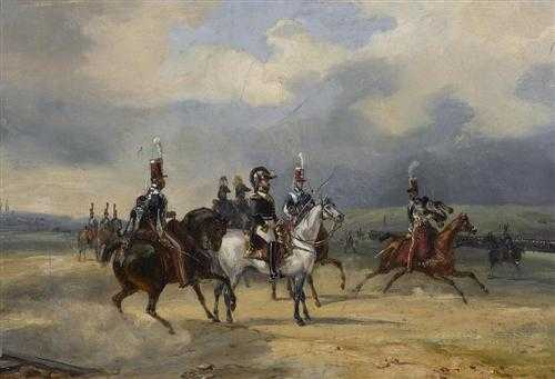 Appraisal: VERNET ANTOINE CHARLES HORACE Bordeaux - Paris attributed Cavalerie L