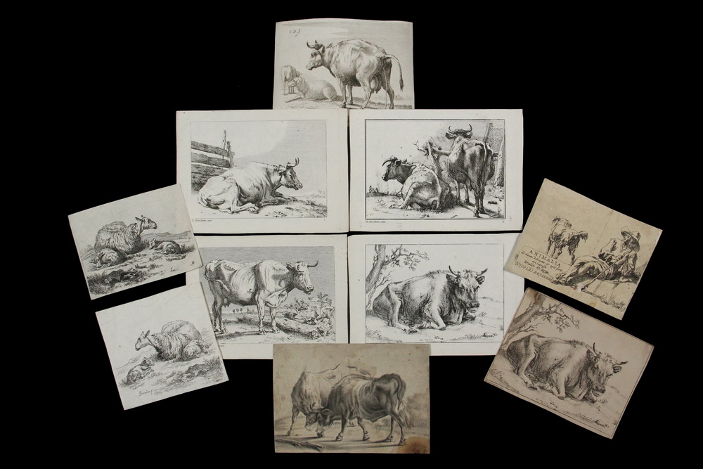 Appraisal: COLLECTION OF DUTCH TH C LIVESTOCK ENGRAVINGS - All on