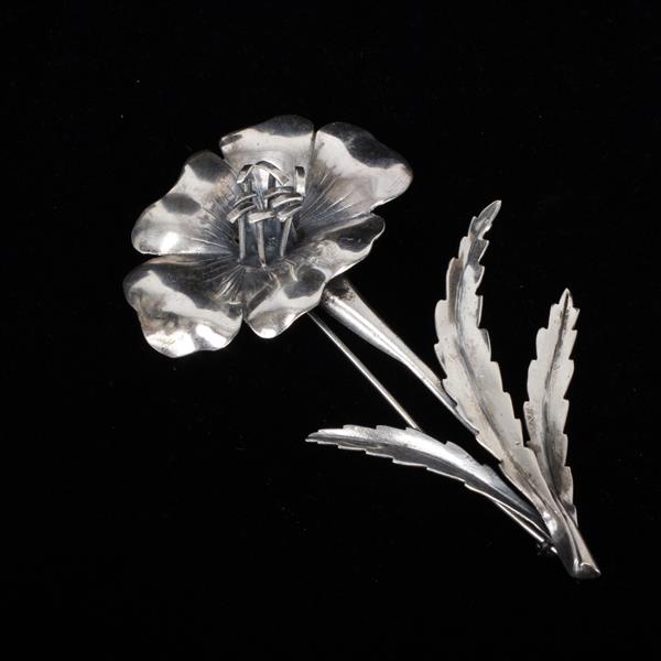 Appraisal: Parenti Sterling Silver Floral Brooch Pin