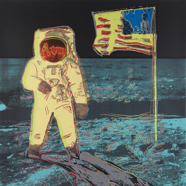 Appraisal: AFTER ANDY WARHOL AMERICAN - x Moonwalk Yellow Screenprint in