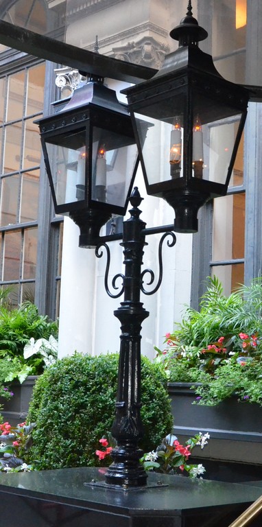 Appraisal: light cast metal gas lamp style exterior post mounted light