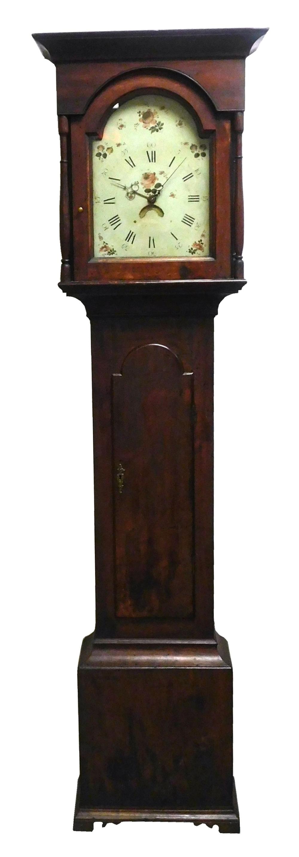 Appraisal: Tall case clock c unsigned possibly Pennsylvania in Walnut with