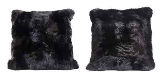 Appraisal: Sale Lot A Pair of Fox Fur Pillows ralph lauren