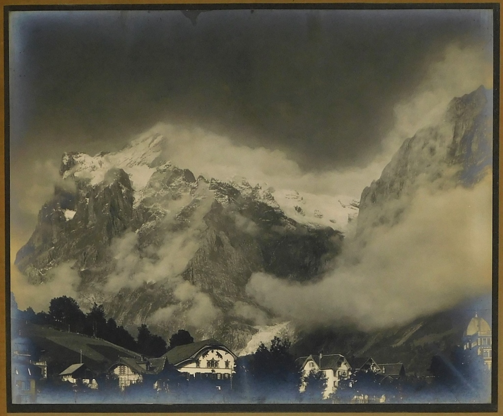 Appraisal: C WETTERHORN GRINDELWALD SILVER TONE PHOTOGRAPH Switzerland Late th centuryIdentified