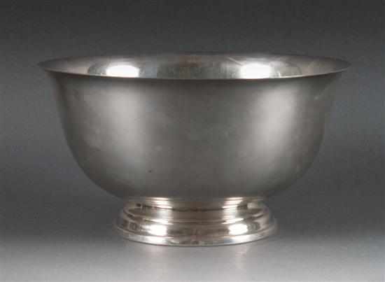 Appraisal: American sterling silver Revere style bowl Rogers mid th century