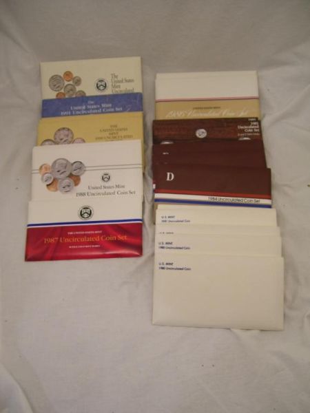 Appraisal: s and s Uncirculated Coin Sets Includes - - -