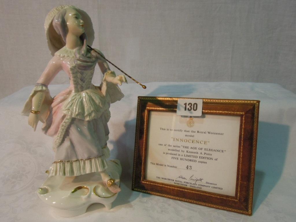 Appraisal: A Royal Worcester limited edition figure of Innocence modelled by