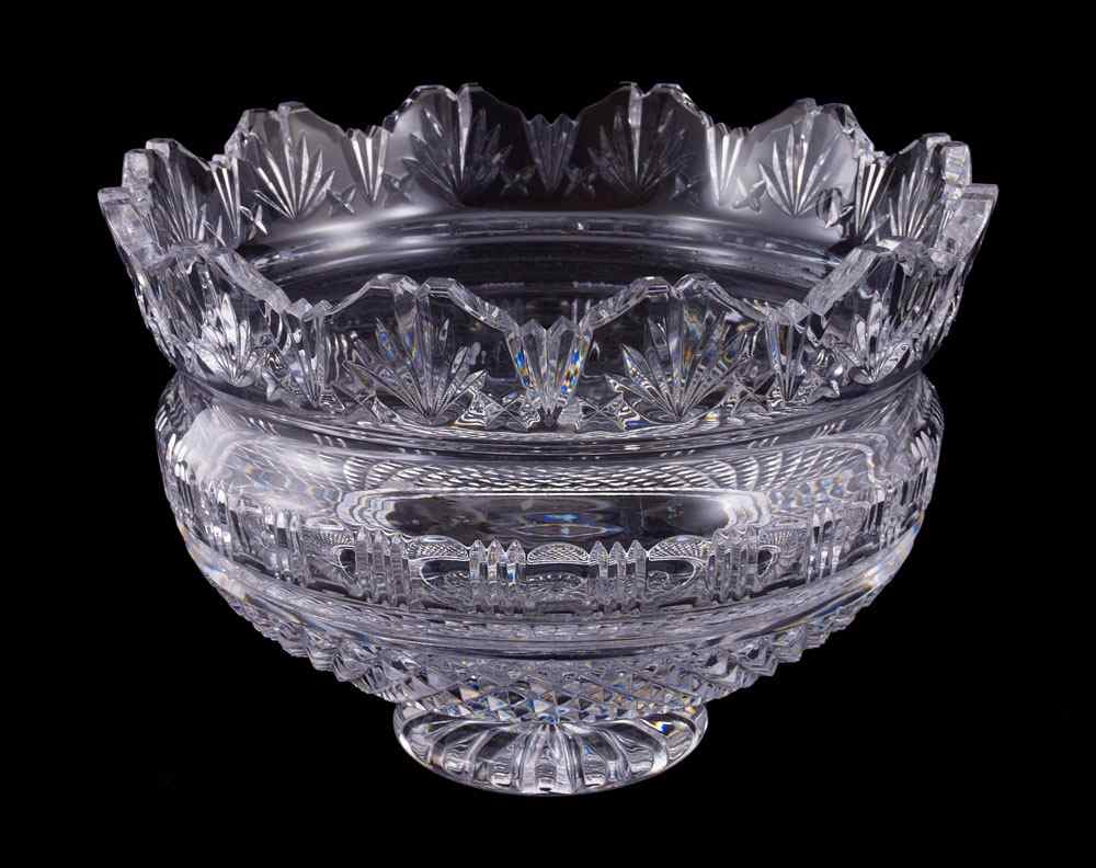 Appraisal: WATERFORD MONTEITH CRYSTAL BOWL The monteith bowl derives it's name