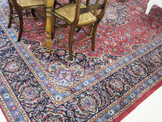 Appraisal: PERSIAN MASHAD CARPET Razavi Khorasan Province northeastern Iran floral and