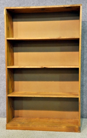 Appraisal: Stained Knotty Pine BookcaseWith four shelves x x