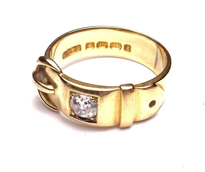 Appraisal: A Victorian ct gold and diamond set ring designed as