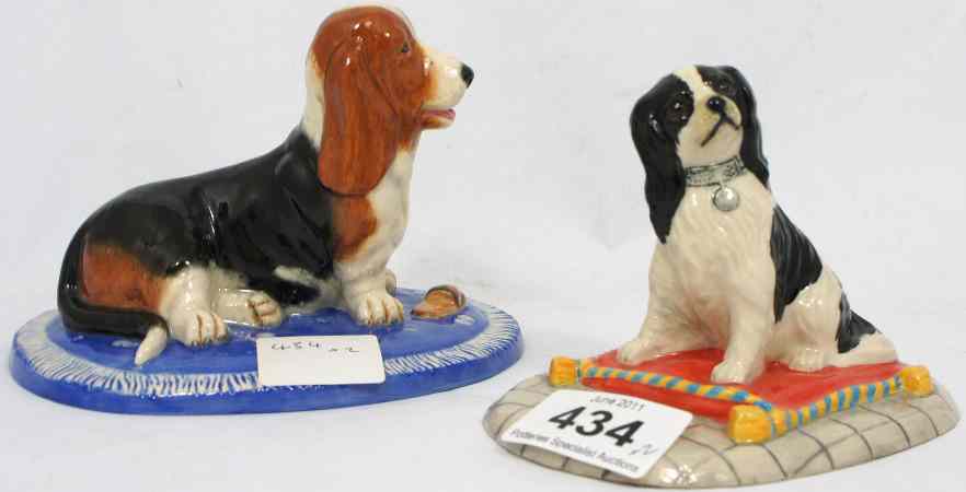 Appraisal: Royal Doulton Prototype Models of Spaniel on a cushion height