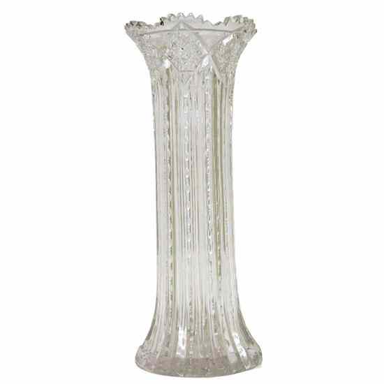 Appraisal: A Large American Brilliant Period Cut Glass Vase circa of