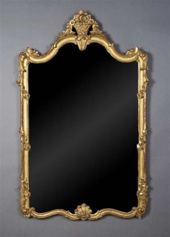 Appraisal: A French Giltwood Mirror Height x width inches