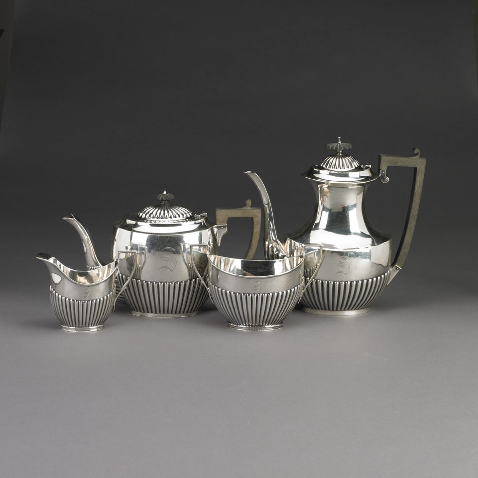 Appraisal: Edwardian Silver Tea and Coffee Service John Round amp Son