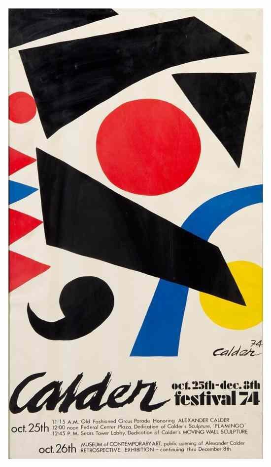 Appraisal: Alexander Calder American - Calder Festival poster x inches