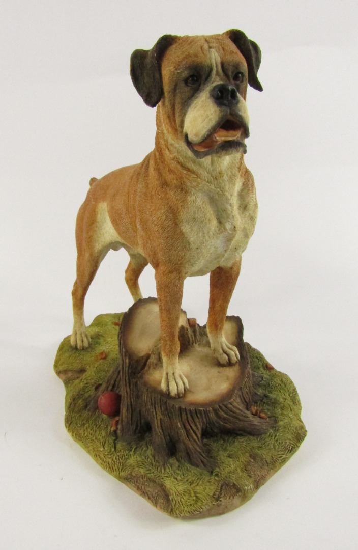 Appraisal: A Sherratt Simpson figure of a boxer standing on tree