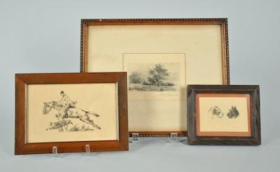 Appraisal: A Collection of Three Framed Etchings Consisting of a double