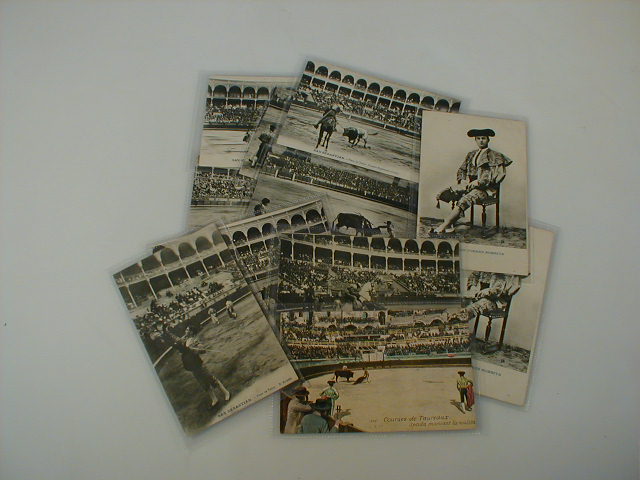 Appraisal: Eleven foreign postcards - Bull Fighting Contest mid thC