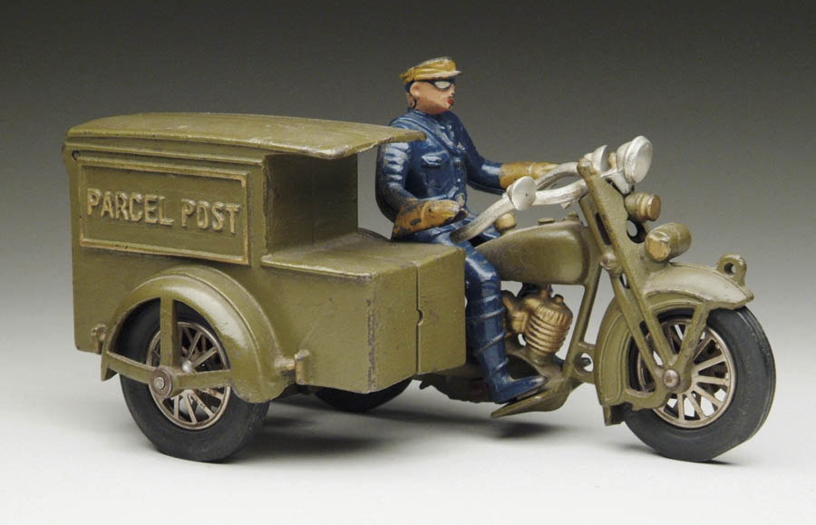 Appraisal: HUBLEY PARCEL POST MOTORCYCLE Olive green Harley Davidson delivery cycle