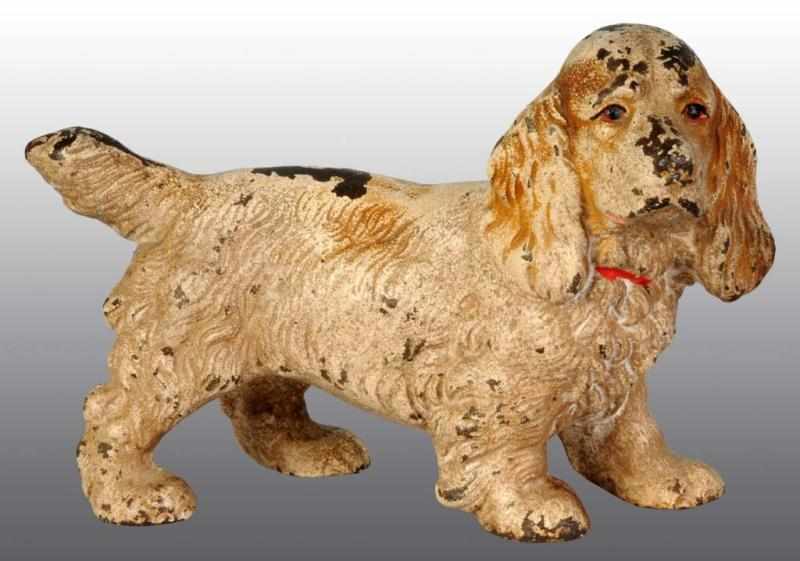 Appraisal: Cast Iron Cocker Spaniel Doorstop Description Hubley catalog number Full-figure