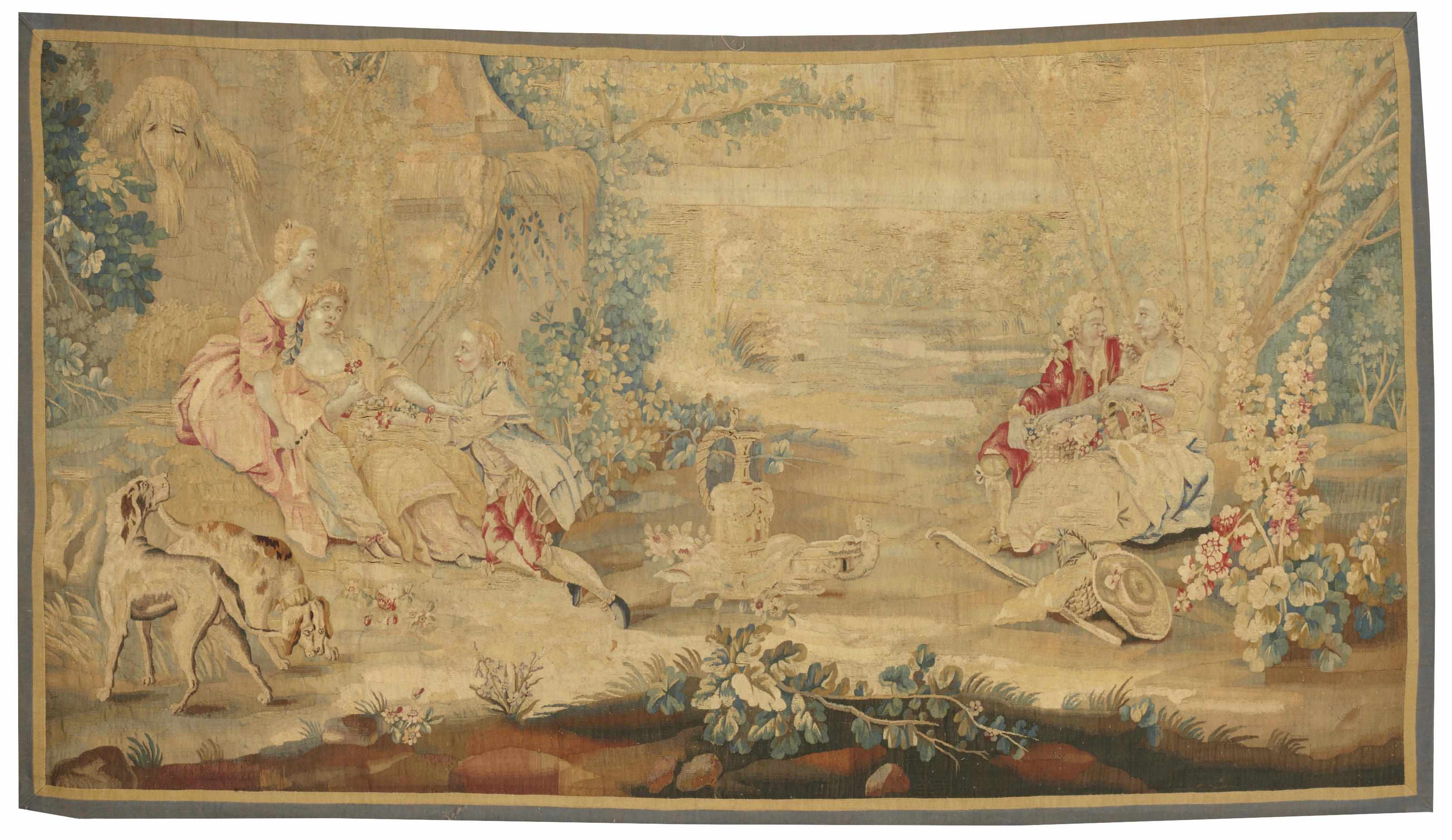 Appraisal: An Aubusson tapestry Franceearly th centurysize approximately ft x ft