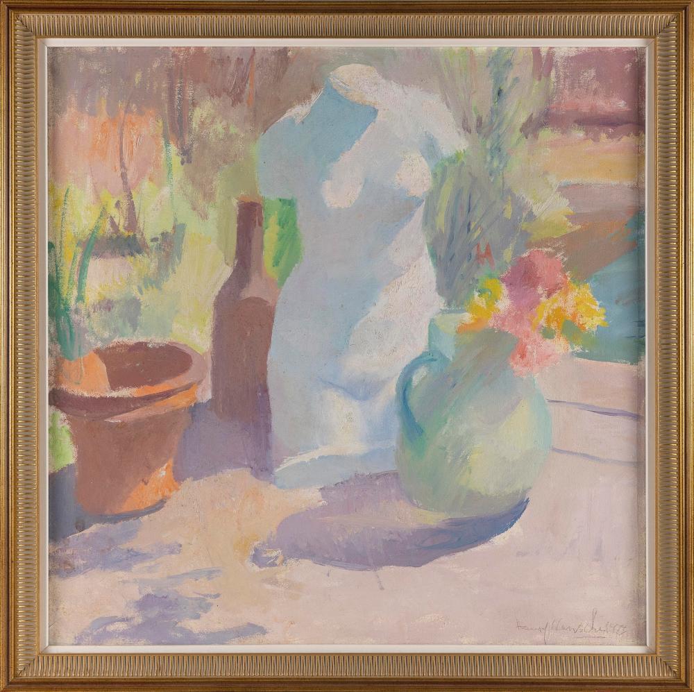 Appraisal: HENRY HENSCHE MASSACHUSETTS LOUISIANA GERMANY - TABLETOP STILL LIFE OIL