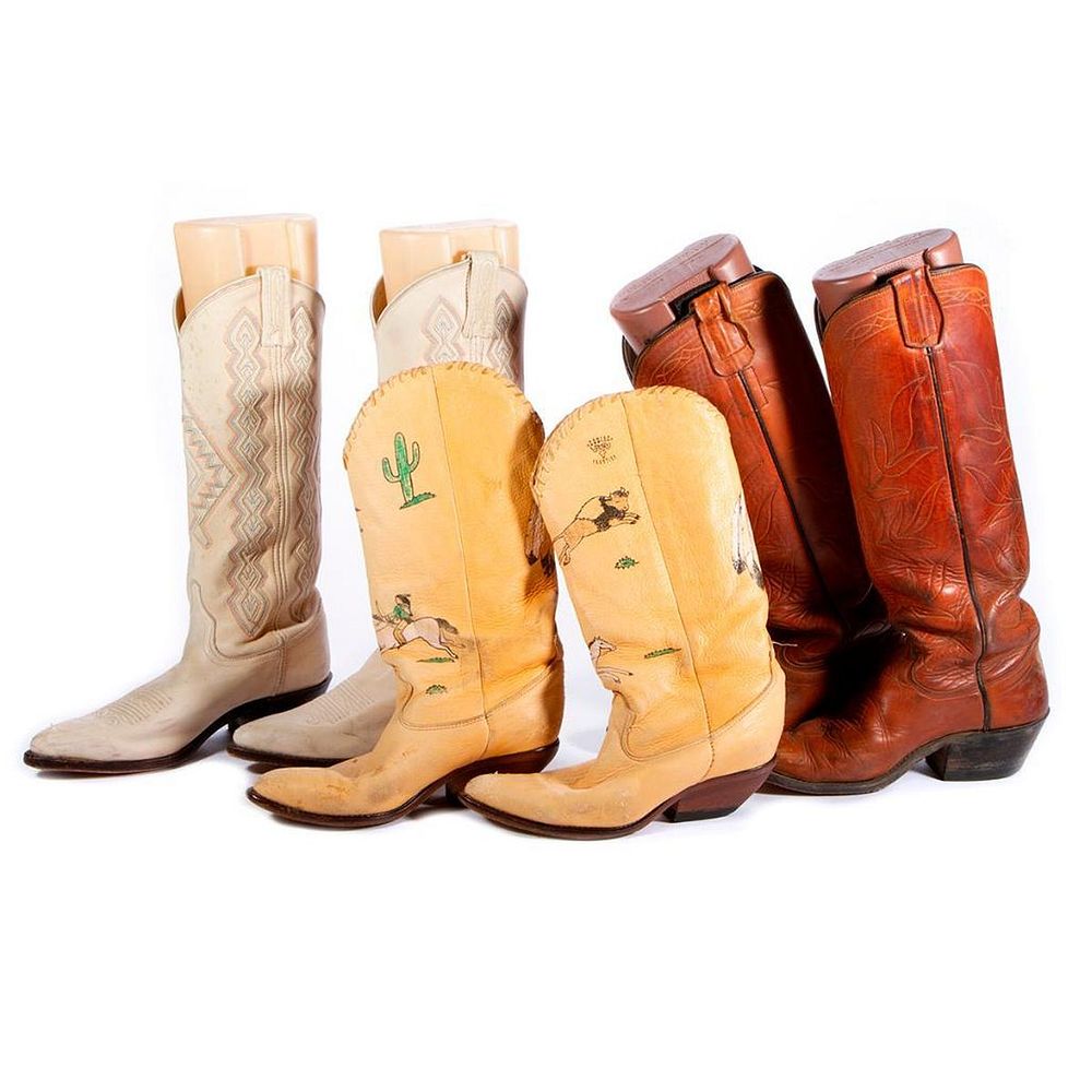 Appraisal: Dan Post Olathe and Zodiac leather cowboy boots sizes and