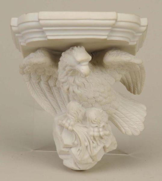 Appraisal: Parian Eagle Form Wall Shelf Description Uneven shelf with small