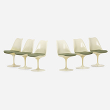 Appraisal: Eero Saarinen TULIP DINING CHAIRS MODEL SET OF SIX Knoll