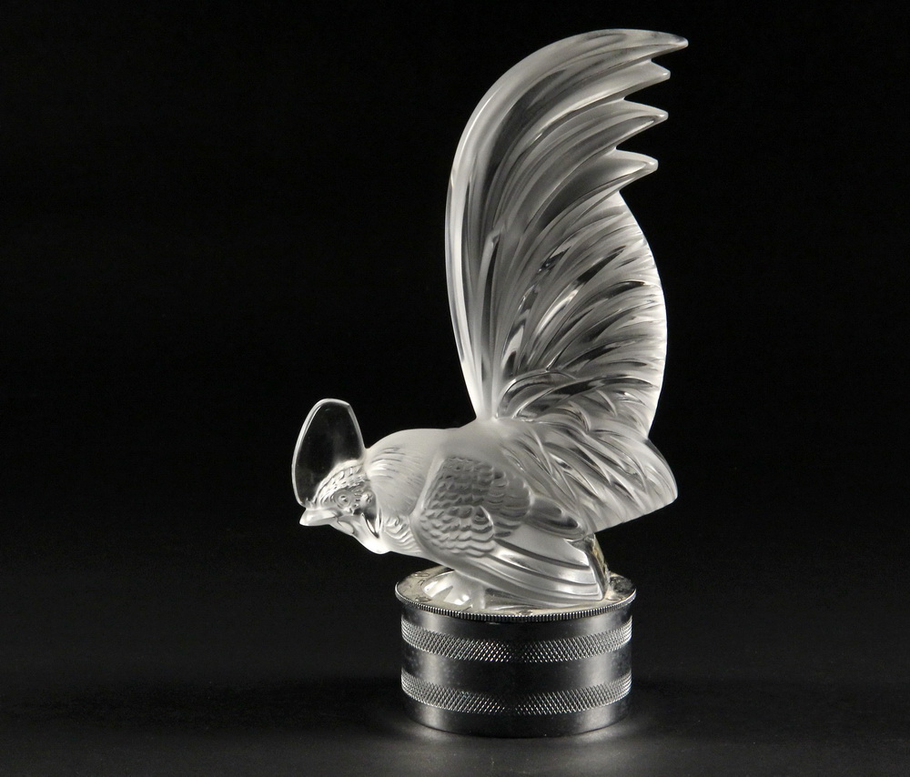 Appraisal: LALIQUE HOOD ORNAMENT MASCOT - Coq Nain frosted and polished